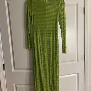 Elegant Green Sequin Dress